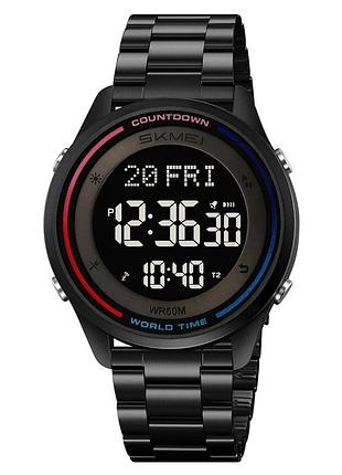 Наручний годинник skmei 2412sbk black steel