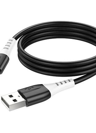 Кабель hoco x82 usb to type-c 3a, 1m, silicone, silicone connectors, black