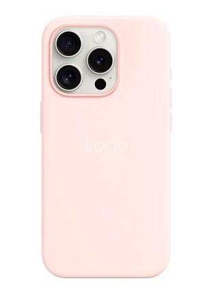 Чохол silicone case with magsafe для iphone 15 pro light pink