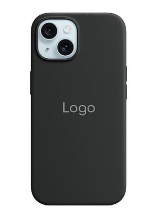 Чохол silicone case with magsafe для iphone 15 black