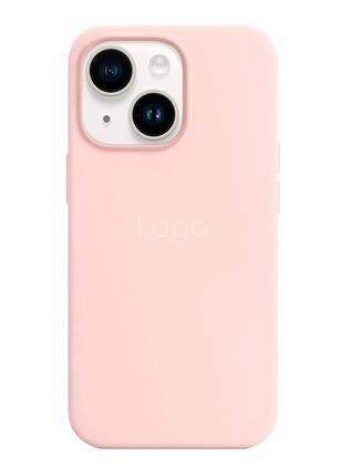 Чохол silicone case with magsafe для iphone 13 chalk pink