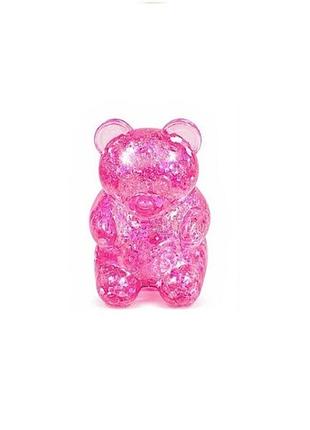 Антистрес ведмедик з гліттером squishy gummy bear glitter 7×4 см, 1 шт