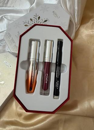 Подарунковий набір kiko milano snow-kissed holiday glam-faves make up gift set