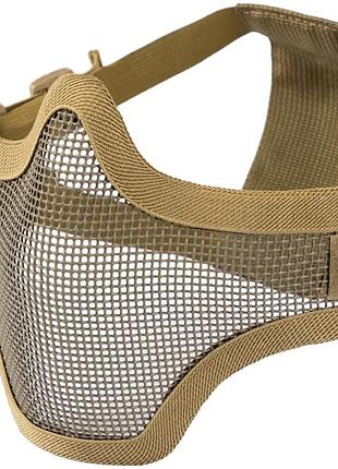 Маска для страйкбола wosport scouts mask v1 double-band tan