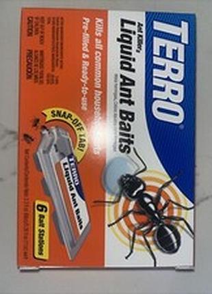 Жидкая приманка от муравьи 6 штук terro liquid ant baits t300 профессиональная ловушка