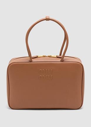 💎 miu miu brown leather beau top-handle bag
