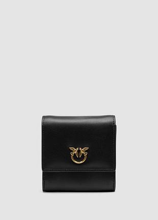 💵 pinko small leather wallet black
