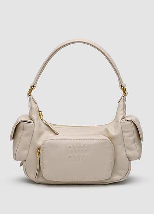 💎 miu miu nappa leather pocket bag cream