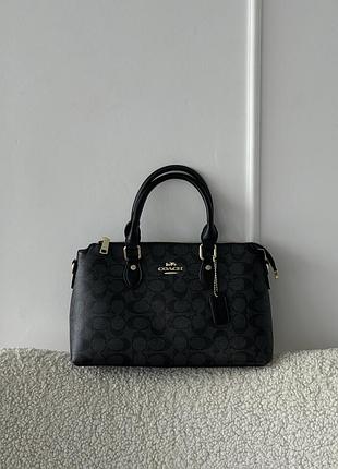 Жіноча сумка coach georgia satchel bag через плече чорний коуч