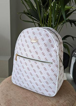 Женский белый рюкзак большой guess гесс