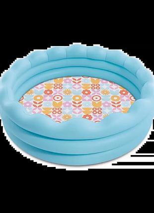 🏊 надувний басейн intex 58449 круглий 168×45 см, 575 л, дитячий сімейний басейн