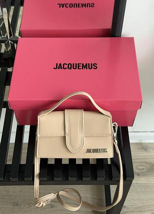 Сумка женская jacquemus le bambino mini bag бежевый через плече жакмюс