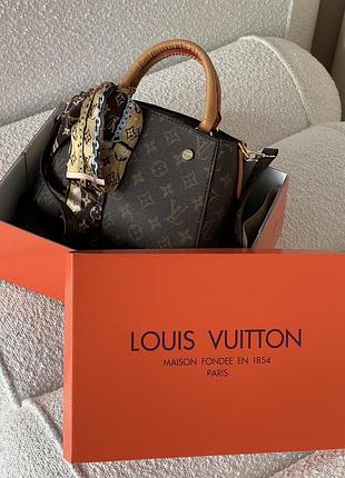 Сумка louis vuitton braided handle montaigne handbag monogram mini коричневый клатч луи виттон