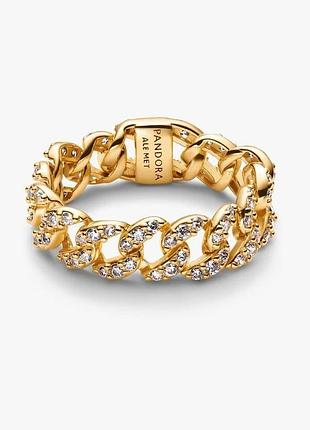 Каблемка pandora кубинское плетение из паве 163557c01