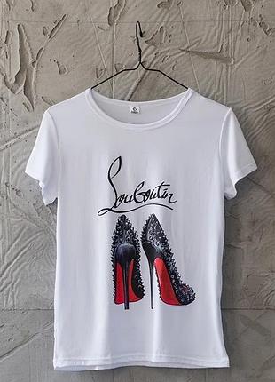 Футболка жіноча louboutin white