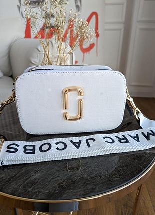 Сумка женская марк джейкобс белый+ золото marc jacobs люкс качество