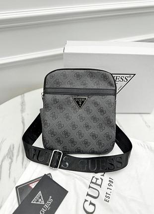 Чоловіча сумка месенджер guess vezzola smart mini crossbody через плече чорний месс