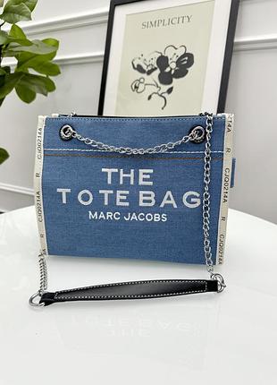 Сумка жіноча маркбалстер світло-синій marc jacobs bag denim small