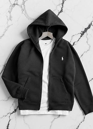 Зіп-худі polo ralph lauren сіре, кофта на замку polo всесезоннна, якісна оверсайз зіпка поло ральф лорен xl