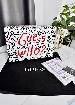 Фирменная упаковка guess who упаковка на подарок. подарочная брендовая упаковка гесс