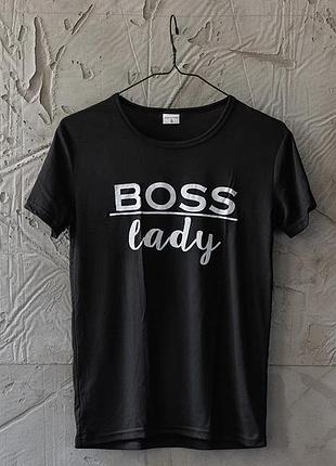 Футболка жіноча boss lady black
