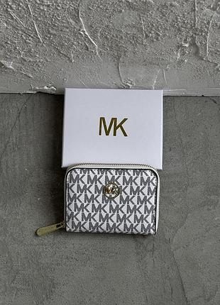 Гаманець michael kors, майкл корс жіночий міні з лого білий