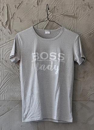 Футболка жіноча boss lady grey