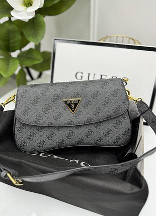 Сумка жіноча guess багет сірий гес