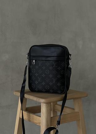 Мужская сумка месенджер луи виттон через плечо черный louis vuitton