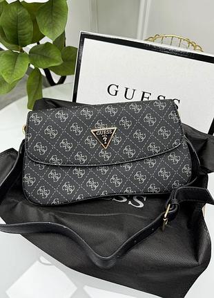 Сумка жіноча guess багет чорний гес