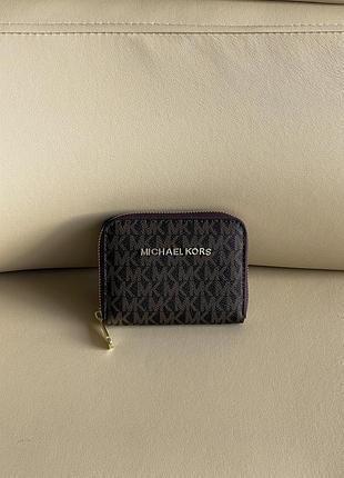 Гаманець michael kors, майкл корс жіночий мінікоричневий