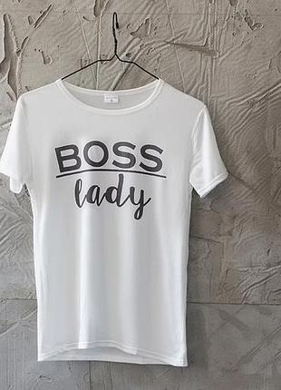 Футболка жіноча boss lady white