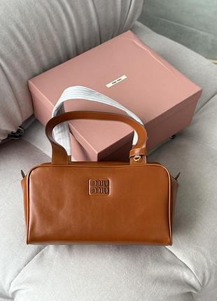 Leather top-handle bag