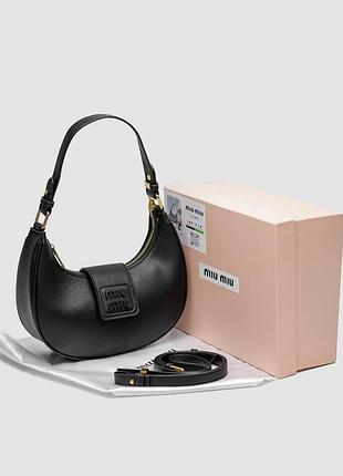Leather hobo bag black 4
