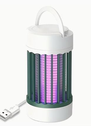 Лампа ловушка для комаров 5w от usb | электрическая ловушка уничтожитель насекомых | ukc mosquito killer lamp зелёный