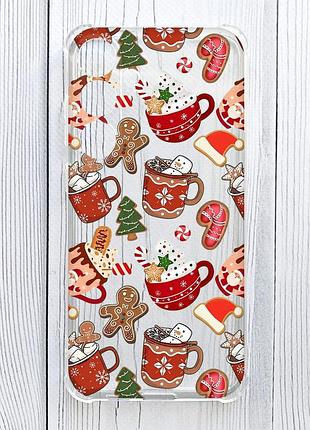 Чехол с утолщенными углами на samsung galaxy s25 fe рождество (принт 428)