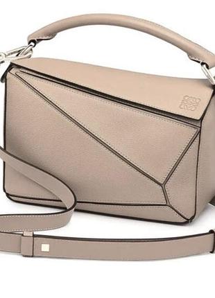 Loewe medium puzzle edge bag sand