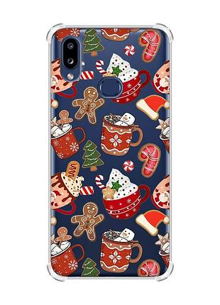 Чехол с утолщенными углами на samsung galaxy a10s (a107) рождество (принт 428)