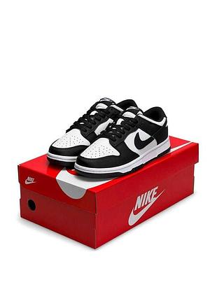 Пилетковые кроссовки nike dunk white black / женккие датки чёрно-белые