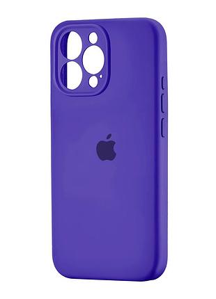Чохол силіконовий silicone case square для iphone 16 pro max захист камери фіолетовий
