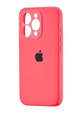 Чохол силіконовий silicone case square для iphone 16 pro захист камери персиковий