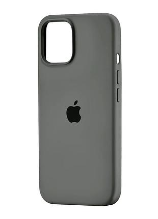 Чехол силиконовый full cover для iphone 15 защитный темно-оливковый с максимальной защитой