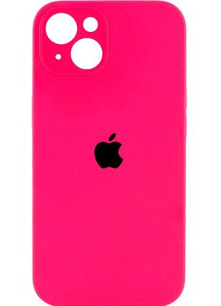 Чехол силиконовый silicone case square для iphone 13 защита камеры розовый