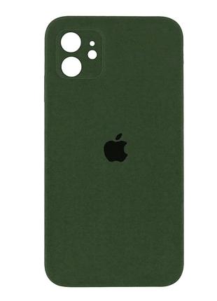 Чехол силиконовый square protected camera для iphone 11 оливковый с защитой камеры