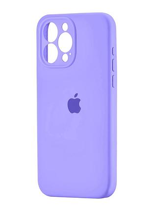 Чехол силиконовый square protected camera для iphone 15 pro max лавандовый с защитой камеры