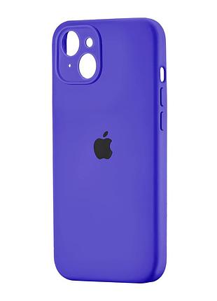 Чехол силиконовый square protected для iphone 13 с защитой камеры темно-синий
