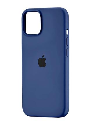 Чохол силіконовий full cover для iphone 14 захисний темно-синій з максимальним захистом
