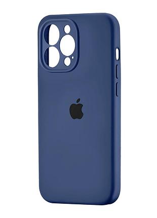 Чохол силіконовий silicone case square для iphone 13 pro захист камери з посиленими кутами синій