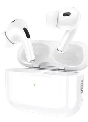 Наушники bluetooth беспроводные hoco ew93 30 мач силикон белый для музыки и общения