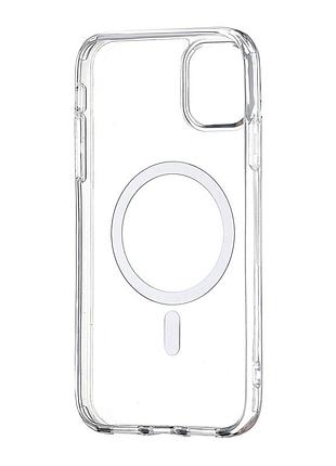 Чохол силіконовий silicone clear case з magsafe для iphone 11 прозорий із захистом камери